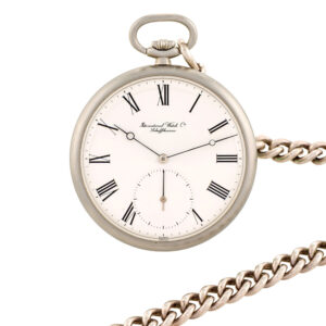 Swiss stainless steel open faced keyless lever watch Circa 1980