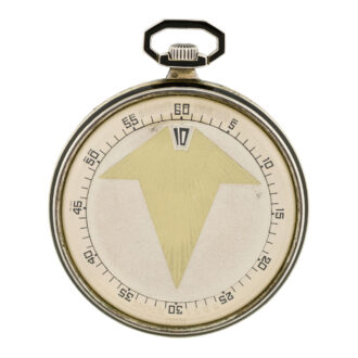 Swiss keyless dress watch with digital jumping hours Circa 1925