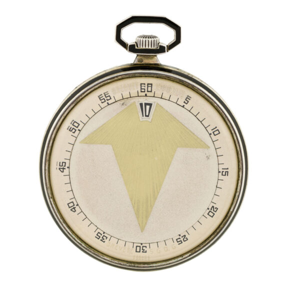 Swiss keyless dress watch with digital jumping hours Circa 1925