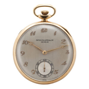 Swiss 18 carat gold open faced keyless lever dress watch Circa 1965