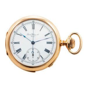 Swiss/American minute repeating keyless lever chronograph Circa 1885