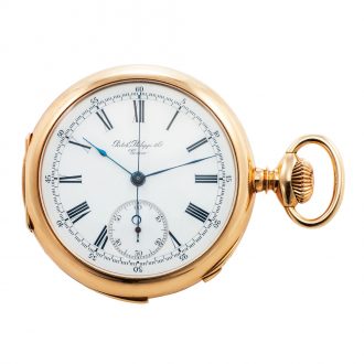 Swiss/American minute repeating keyless lever chronograph Circa 1885