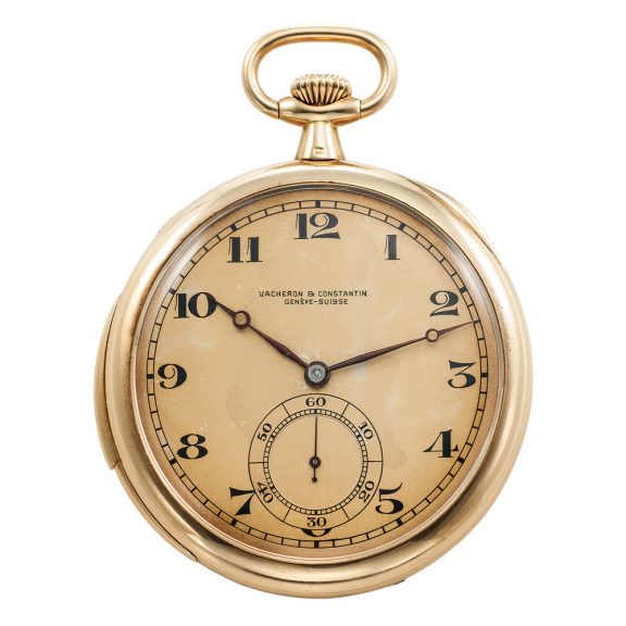 Swiss gold minute repeating lever pocket chronometer Circa 1920