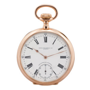 Swiss 18K rose gold open faced keyless lever watch Circa 1890