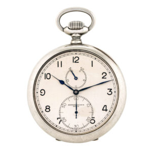 Swiss silver lever deck chronometer with power reserve Circa 1940