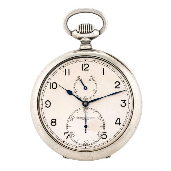 Swiss silver lever deck chronometer with power reserve Circa 1940