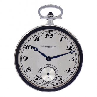 Swiss white gold, platinum and diamond-set watch Circa 1920