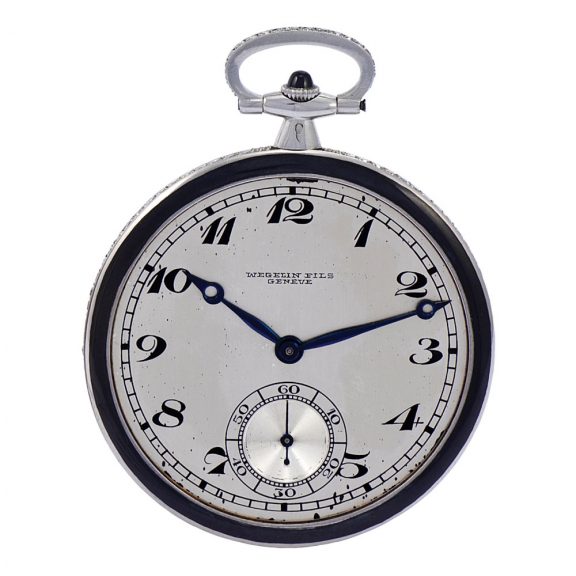 Swiss white gold, platinum and diamond-set watch Circa 1920