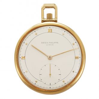 Fine Swiss 18 carat keyless lever pocket watch Circa 1953