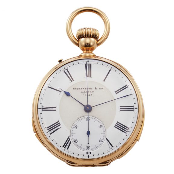 English two-train independent centre seconds lever Circa 1875