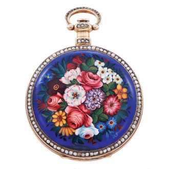 Swiss enamelled lever made for the Chinese market Circa 1860