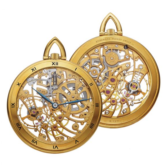Elegant Swiss 18K gold skeletonized lever dress watch Circa 1985 Elegant Swiss 18K gold skeletonized lever dress watch Circa 1985