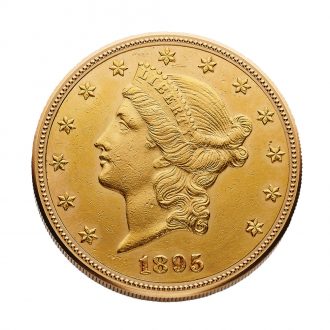 Swiss 18 carat gold skeletonized $ 20 coin dress watch Circa 1995