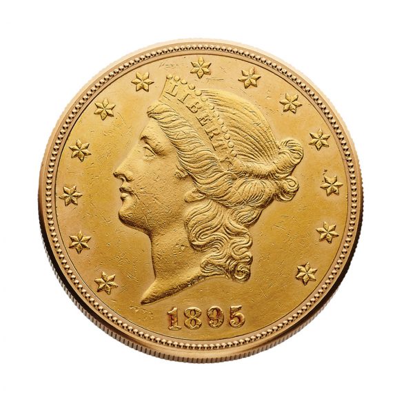 Swiss 18 carat gold skeletonized $ 20 coin dress watch Circa 1995 Swiss 18 carat gold skeletonized $ 20 coin dress watch Circa 1995