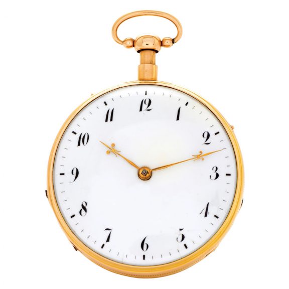 Swiss 18K gold quarter repeating musical watch Circa 1820