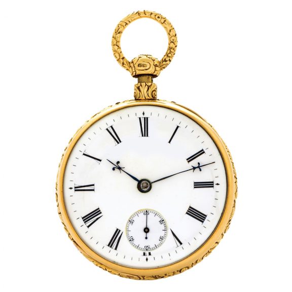 Heavy English 18K gold quarter repeating verge watch Circa 1830