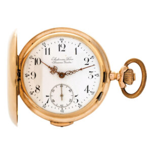 Swiss 14K gold quarter repeating keyless lever watch Circa 1910