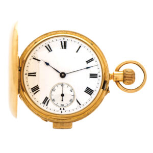 Swiss 18K gold minute repeating keyless lever watch Circa 1921-1922