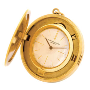Very fine Swiss 18K gold keyless lever coin watch Circa 1970