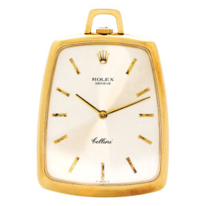 Swiss 18K gold tonneau-shaped keyless lever watch Circa 1975