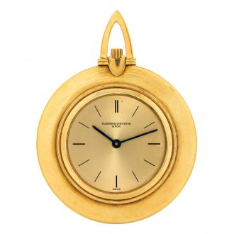 Thin Swiss 18K gold open faced keyless lever dress watch Circa 1965