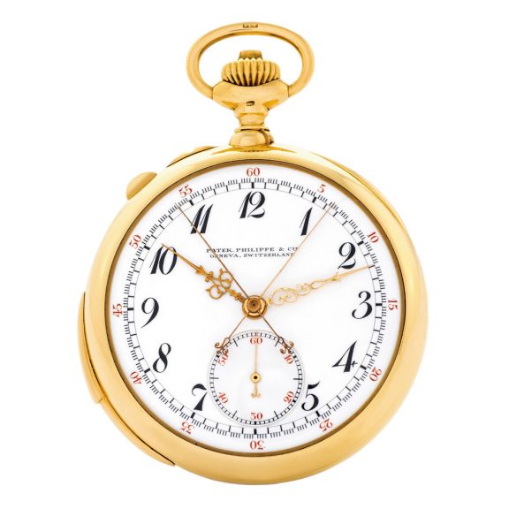 Swiss minute repeating lever split-seconds chronograph Circa 1915