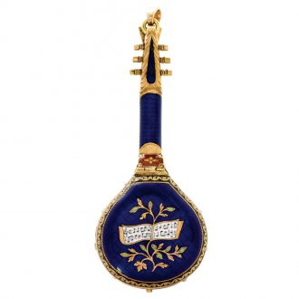 Austrian gold, enamel and pearl-set mandolin-form watch Circa 1810