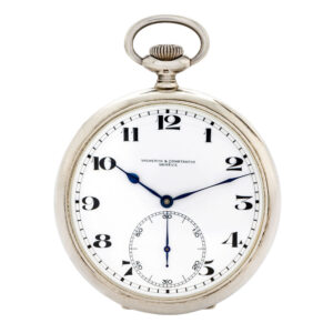 Very rare Swiss silver keyless lever deck chronometer Circa 1942