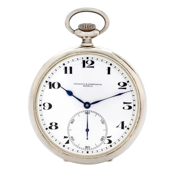 Very rare Swiss silver keyless lever deck chronometer Circa 1942