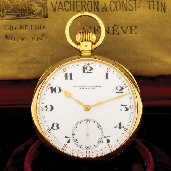 Swiss 18K gold open faced keyless lever pocket watch Circa 1910 Swiss 18K gold open faced keyless lever pocket watch Circa 1910