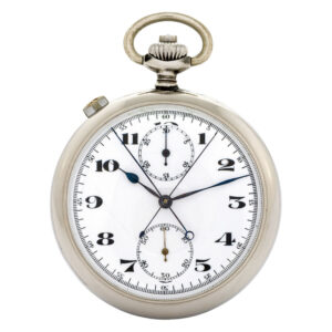 Swiss stainless steel lever split-seconds chronograph Circa 1930