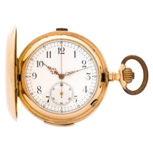 Swiss rose gold quarter repeating keyless lever chronograph Circa 1910