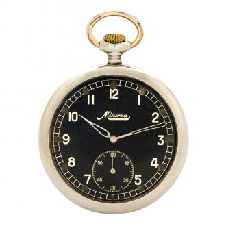 Swiss nickel-cased keyless lever pocket watch Circa 1940