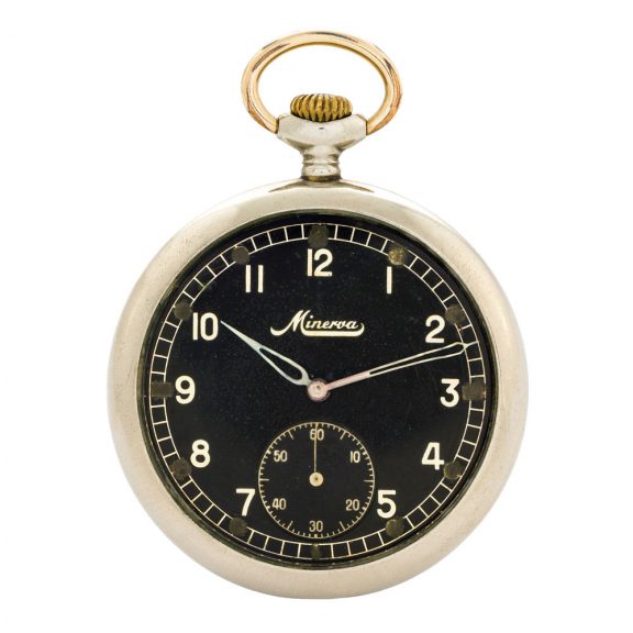 Swiss nickel-cased keyless lever pocket watch Circa 1940