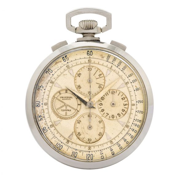 Swiss stainless steel lever chronograph dress watch Circa 1940