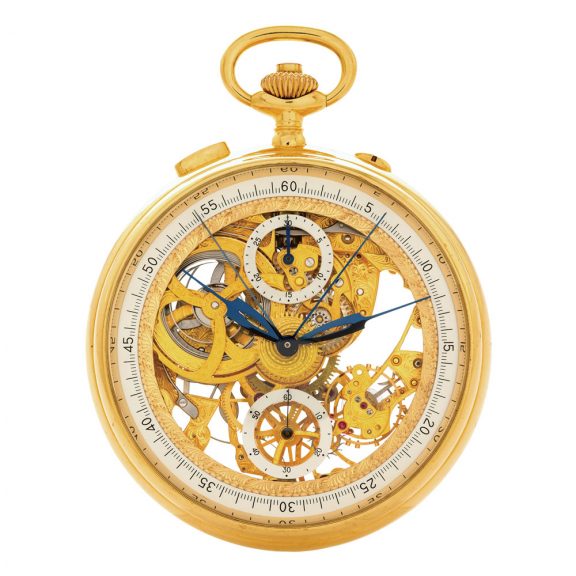 Swiss skeletonized split-seconds chronograph Circa 1980