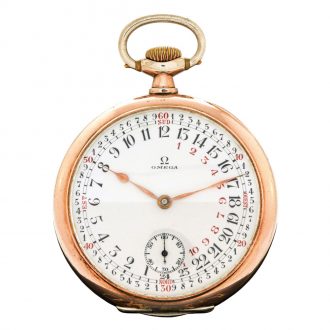 Swiss keyless lever compass with day and night dial Circa 1927