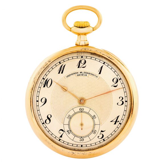Swiss 18K rose gold open faced keyless lever watch Circa 1910