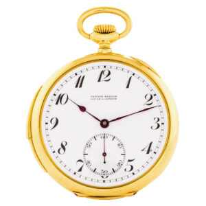 Large Swiss 18K gold repeating keyless lever watch Circa 1920