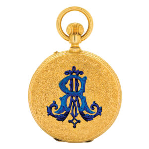 Swiss gold and enamel keyless lever pendant watch Circa 1890