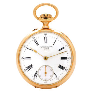Swiss 18K rose gold open faced keyless lever watch Circa 1895