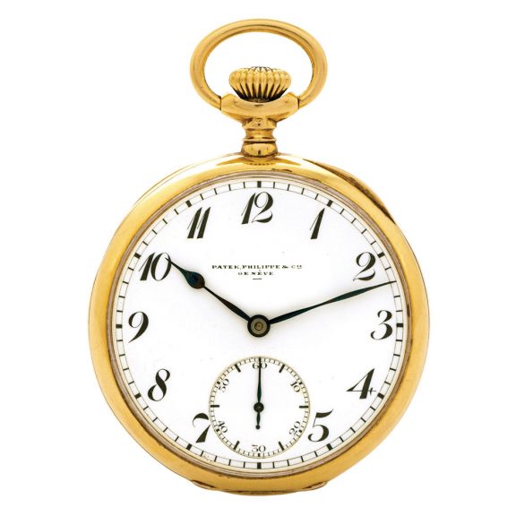 Fine Swiss 18K gold open faced keyless lever watch Circa 1912