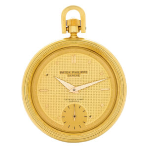 Swiss 18 carat gold open faced keyless lever dress watch Circa 1930