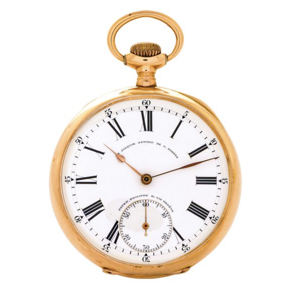 Large Swiss 18K rose gold open faced keyless lever Circa 1907