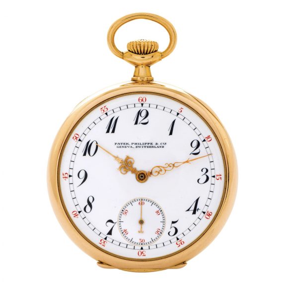 Swiss 18K rose gold open faced keyless lever watch Circa 1913