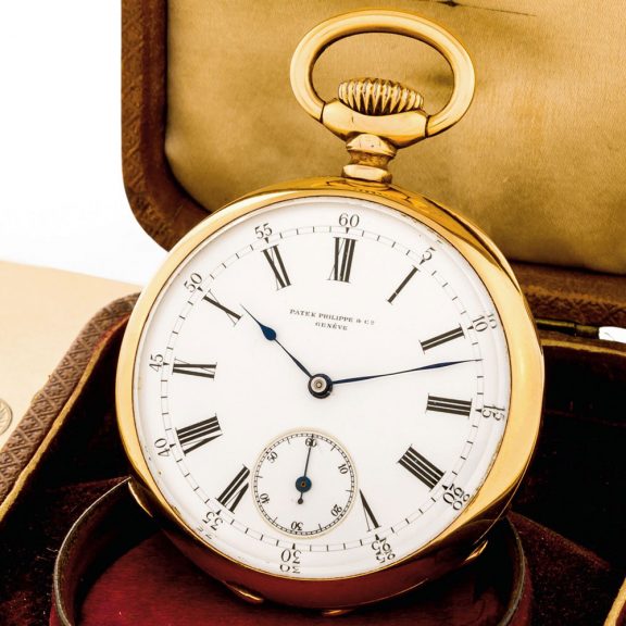 Swiss 18 carat gold open faced keyless lever watch Circa 1887