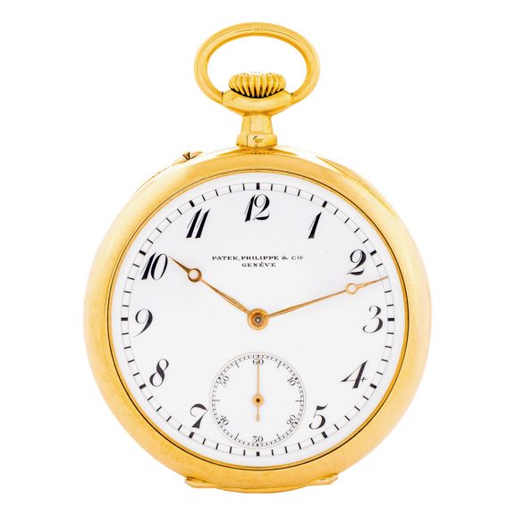 Swiss gold open faced keyless lever pocket watch Circa 1910 Swiss gold open faced keyless lever pocket watch Circa 1910