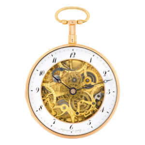 French rose gold carillon quarter repeating verge watch Circa 1820