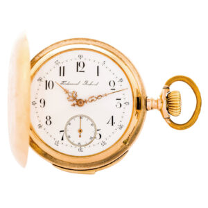 Swiss 18 carat rose gold minute repeating keyless lever Circa 1900