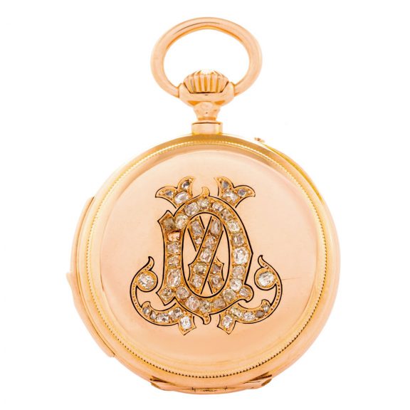 Swiss quarter repeating keyless lever pocket watch Circa 1900